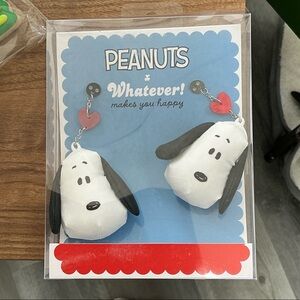 PEANUTS 75TH SNOOPY PADDED NYLON EARRINGS